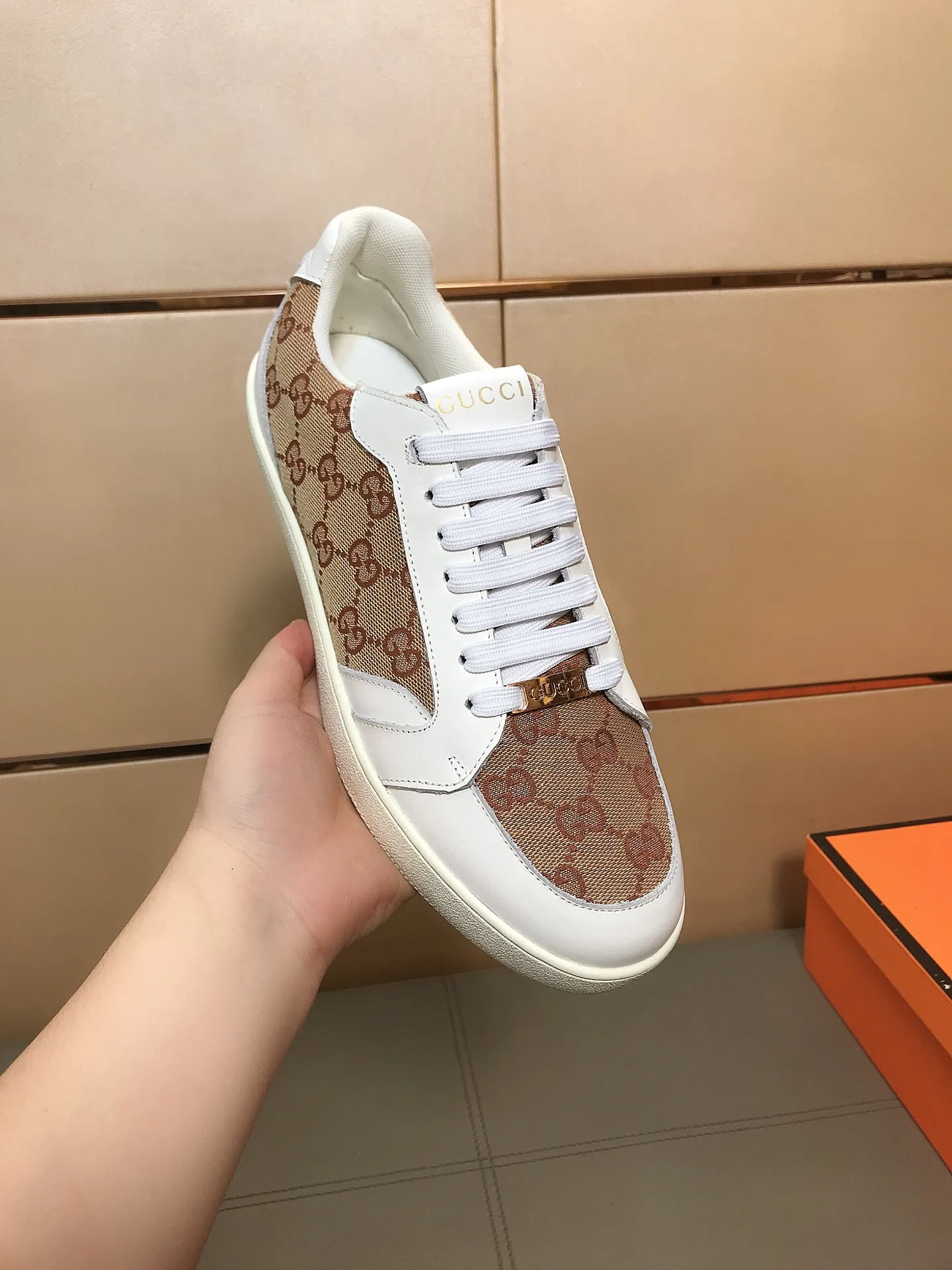 Men's Men's Shoes 230 ⌚️⌚️[GUCCI] Gucci men's casual shoes are absolutely popular 🔥The ultimate matching item for trendy men! Irresistible charm of super texture, the main recommendation, the upper is made of high-quality cowhide with printed fabrics, sheepskin feet, wear-resistant rubber sole, noble and elegant! Extremely comfortable🎁🎁You can be as handsome as you want💪 Size: 38-44!
